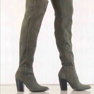ALDO ELELIVEN KHAKI OVER THE KNEE BOOT!!